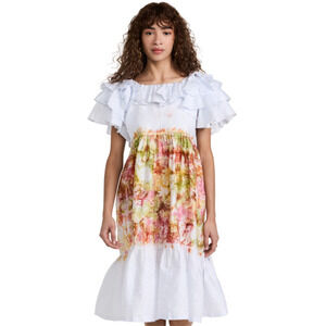Busayo Folake‎ Printed Ruffle Dress